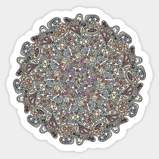 Hippie Feminist Mandala Sticker